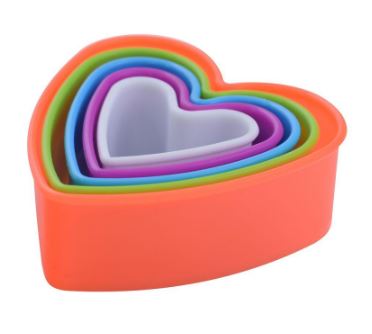 Набор кулинарных форм Сердце 5шт MS8-87